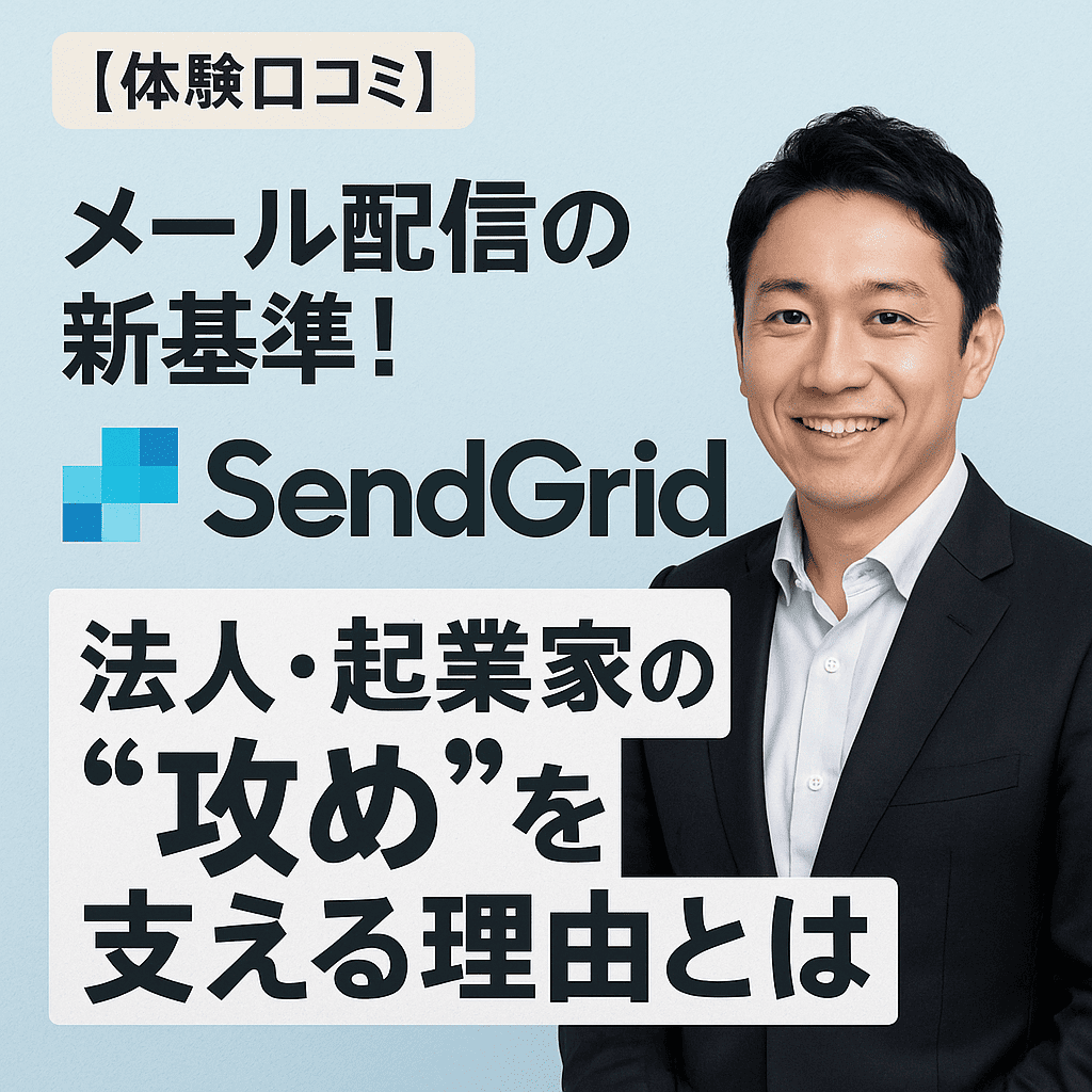 【体験口コミ】メール配信の新基準！SendGridが法人・起業家の“攻め”を支える理由とは