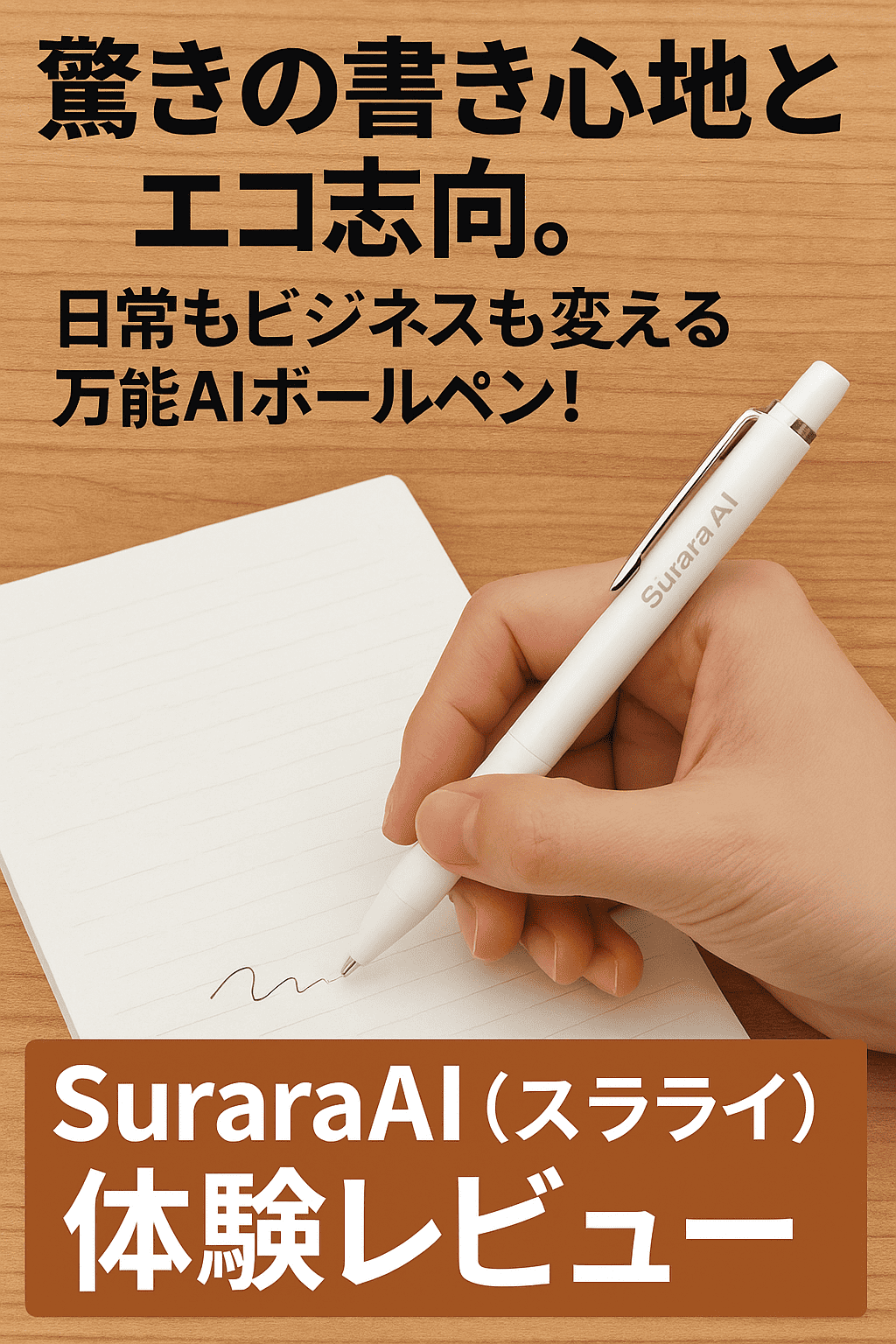 「驚きの書き心地とエコ志向。日常もビジネスも変える万能AIボールペン！SuraraAI（スラライ）体験レビュー」